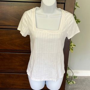 Sanctuary Size XS square neck white t shirt.
